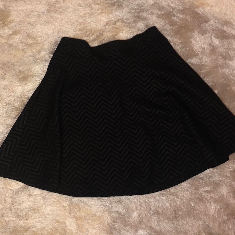 Black chevron Skater skirt